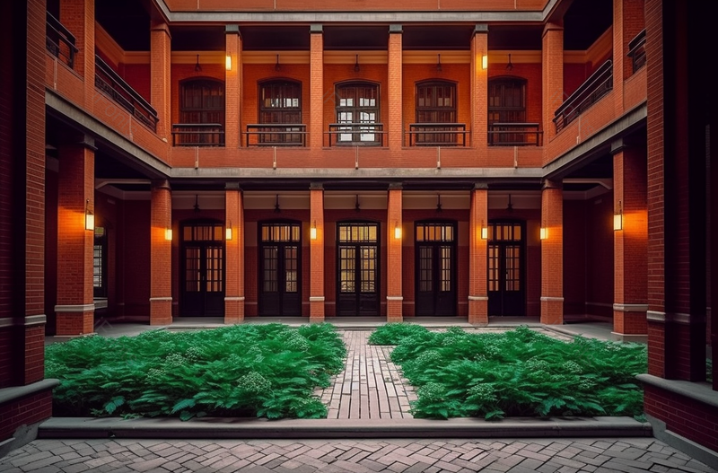 复古风格庭院建筑背景,高清,摄影图,摄影图片,图片大全,摄影图免费下载